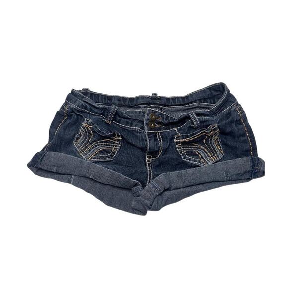 Apollo Jeans Low Rise Vintage Micro Denim Stretch Shorts Women’s Size 9-10 - Picture 1 of 4